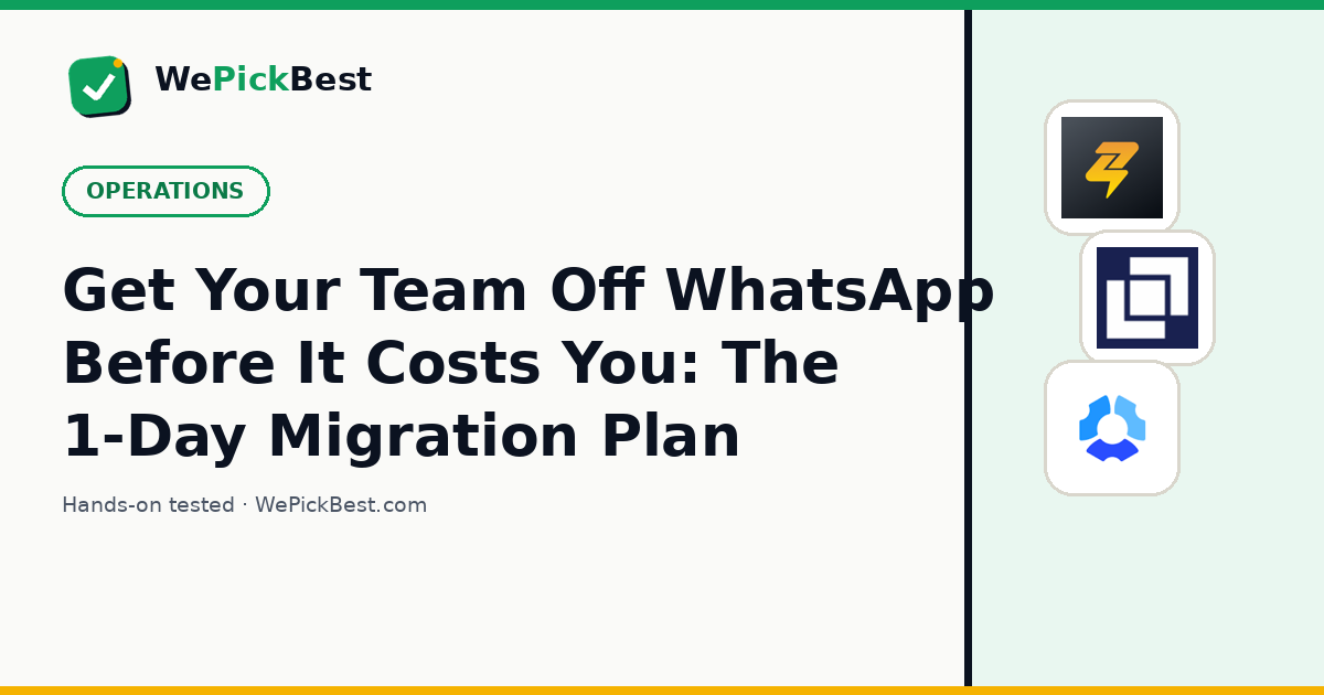 Get Your Team Off WhatsApp Before It Costs You: The 1-Day Migration Plan